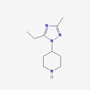 4-(5-Ethyl-3-methyl-1H-1,2,4-triazol-1-yl)piperidine