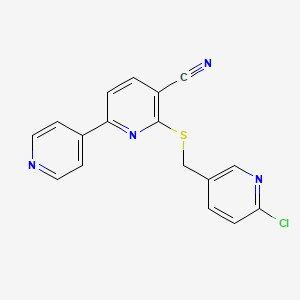 6-{[(6-Chloropyridin-3-yl)methyl]sulfanyl}-2,4'-bipyridine-5-carbonitrile