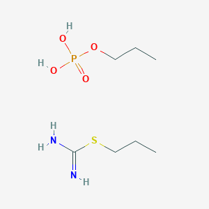 molecular formula C7H19N2O4PS B12628005 Propyl carbamimidothioate;propyl dihydrogen phosphate CAS No. 918415-64-2