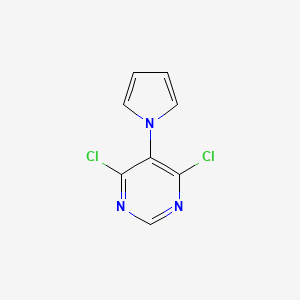 molecular formula C8H5Cl2N3 B12628007 4,6-Dichloro-5-(1H-pyrrol-1-YL)pyrimidine 