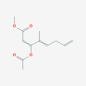 Methyl 3-(acetyloxy)-4-methylocta-2,4,7-trienoate