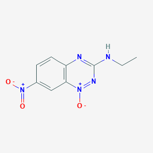 N-Ethyl-7-nitro-1-oxo-1lambda~5~,2,4-benzotriazin-3-amine