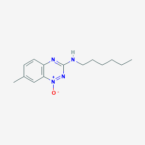 N-Hexyl-7-methyl-1-oxo-1lambda~5~,2,4-benzotriazin-3-amine