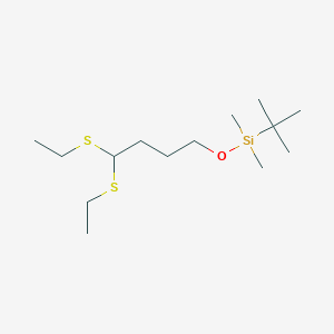 molecular formula C14H32OS2Si B12628055 [4,4-Bis(ethylsulfanyl)butoxy](tert-butyl)dimethylsilane CAS No. 919535-23-2