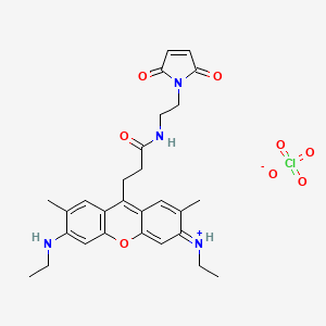N-[9-(3-{[2-(2,5-dioxo-2,5-dihydro-1H-pyrrol-1-yl)ethyl]amino}-3-oxopropyl)-6-(ethylamino)-2,7-dimethyl-3H-xanthen-3-ylidene]ethanaminium perchlorate