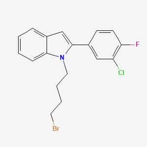 molecular formula C18H16BrClFN B12628063 1-(4-Bromobutyl)-2-(3-chloro-4-fluorophenyl)-1H-indole CAS No. 917947-54-7