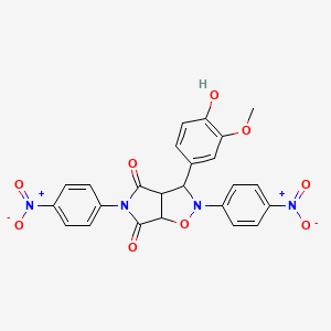 3-(4-hydroxy-3-methoxyphenyl)-2,5-bis(4-nitrophenyl)dihydro-2H-pyrrolo[3,4-d][1,2]oxazole-4,6(3H,5H)-dione