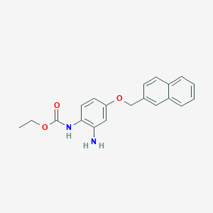 ethyl N-[2-amino-4-(naphthalen-2-ylmethoxy)phenyl]carbamate