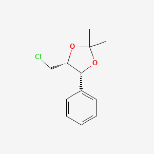 molecular formula C12H15ClO2 B12628078 (4R,5R)-4-(Chloromethyl)-2,2-dimethyl-5-phenyl-1,3-dioxolane CAS No. 918656-92-5