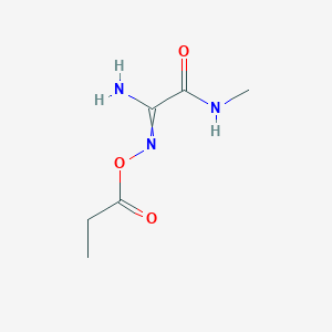 2-Amino-N-methyl-2-[(propanoyloxy)imino]acetamide