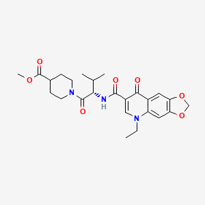 methyl 1-{N-[(5-ethyl-8-oxo-5,8-dihydro[1,3]dioxolo[4,5-g]quinolin-7-yl)carbonyl]-L-valyl}piperidine-4-carboxylate