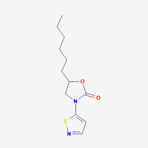 5-Hexyl-3-(1,2-thiazol-5-yl)-1,3-oxazolidin-2-one