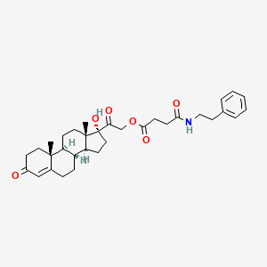 molecular formula C33H43NO6 B12628132 17-Hydroxy-3,20-dioxopregn-4-en-21-yl 4-oxo-4-[(2-phenylethyl)amino]butanoate 