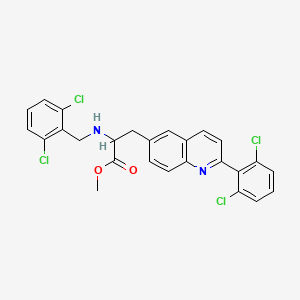 molecular formula C26H20Cl4N2O2 B1262820 methyl N-(2,6-dichlorobenzyl)-3-[2-(2,6-dichlorophenyl)-6-quinolyl]alaninate 