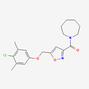1-Azepanyl-[5-[(4-chloro-3,5-dimethylphenoxy)methyl]-3-isoxazolyl]methanone
