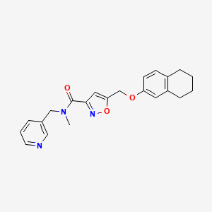 molecular formula C22H23N3O3 B1262825 N-methyl-N-(3-pyridinylmethyl)-5-(5,6,7,8-tetrahydronaphthalen-2-yloxymethyl)-3-isoxazolecarboxamide 