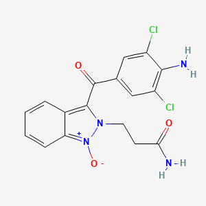 3-(4-amino-3,5-dichlorobenzoyl)-2-(3-amino-3-oxopropyl)-2H-indazole 1-oxide