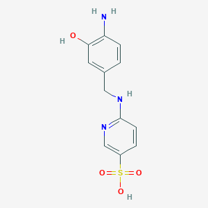 6-{[(4-Amino-3-hydroxyphenyl)methyl]amino}pyridine-3-sulfonic acid