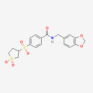 N-(1,3-benzodioxol-5-ylmethyl)-4-[(1,1-dioxidotetrahydrothiophen-3-yl)sulfonyl]benzamide