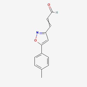 molecular formula C13H11NO2 B12628385 3-[5-(4-Methylphenyl)-1,2-oxazol-3-yl]prop-2-enal CAS No. 918303-10-3