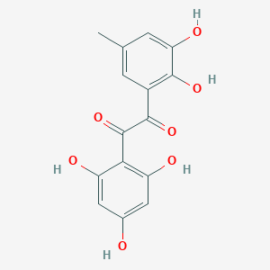 molecular formula C15H12O7 B1262839 1-(2,3-Dihydroxy-5-methylphenyl)-2-(2,4,6-trihydroxyphenyl)ethane-1,2-dione 