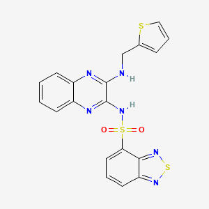 molecular formula C19H14N6O2S3 B12628393 C19H14N6O2S3 