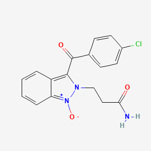 molecular formula C17H14ClN3O3 B1262848 2-(3-amino-3-oxopropyl)-3-(4-chlorobenzoyl)-2H-indazole 1-oxide 