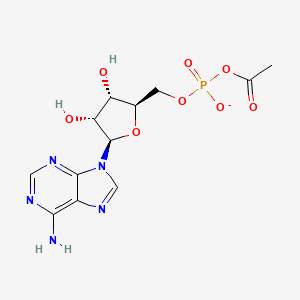 molecular formula C12H15N5O8P- B1262862 acetyl-AMP 
