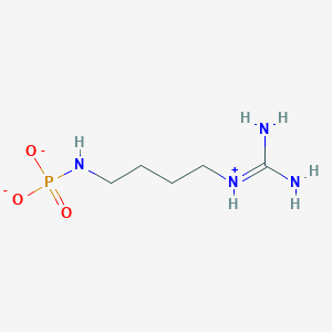 molecular formula C5H14N4O3P- B1262863 N(4)-phosphonatoagmatine(1-) 