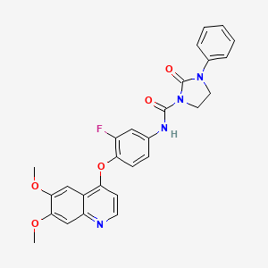 1-Imidazolidinecarboxamide, N-[4-[(6,7-dimethoxy-4-quinolinyl)oxy]-3-fluorophenyl]-2-oxo-3-phenyl-