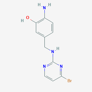 2-Amino-5-{[(4-bromopyrimidin-2-yl)amino]methyl}phenol