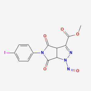 methyl 5-(4-iodophenyl)-1-nitroso-4,6-dioxo-3a,6a-dihydropyrrolo[3,4-c]pyrazole-3-carboxylate