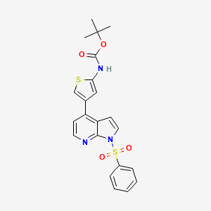 Carbamic acid, N-[4-[1-(phenylsulfonyl)-1H-pyrrolo[2,3-b]pyridin-4-yl]-2-thienyl]-, 1,1-dimethylethyl ester