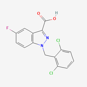 1-[(2,6-Dichlorophenyl)methyl]-5-fluoro-1H-indazole-3-carboxylic acid