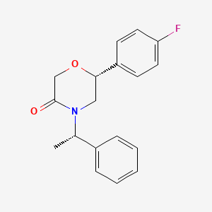 (6R)-6-(4-Fluorophenyl)-4-[(1S)-1-phenylethyl]morpholin-3-one