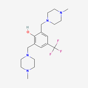 molecular formula C19H29F3N4O B12628821 2,6-Bis[(4-methylpiperazin-1-yl)methyl]-4-(trifluoromethyl)phenol CAS No. 917974-08-4