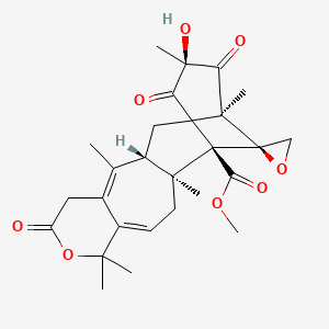 molecular formula C26H32O8 B1262885 22-Epoxyberkeleydione 