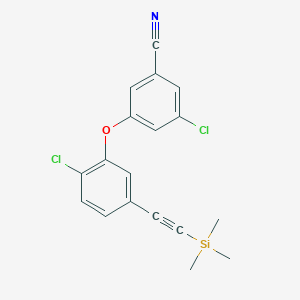 3-Chloro-5-{2-chloro-5-[(trimethylsilyl)ethynyl]phenoxy}benzonitrile