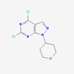 4,6-dichloro-1-(tetrahydro-pyran-4-yl)-1H-pyrazolo[3,4-d]pyrimidine