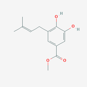 molecular formula C13H16O4 B1262897 Methyl 3,4-dihydroxy-5-(3'-methyl-2'-butenyl)benzoate 