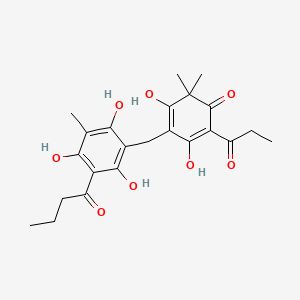 molecular formula C23H28O8 B1262898 黄腐草酸 PB CAS No. 3773-25-9