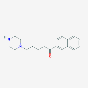 molecular formula C19H24N2O B12628996 1-(Naphthalen-2-YL)-5-(piperazin-1-YL)pentan-1-one CAS No. 918648-56-3