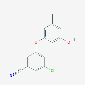 molecular formula C14H10ClNO2 B12629008 3-chloro-5-(3-hydroxy-5-methylphenoxy)Benzonitrile CAS No. 920036-15-3