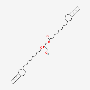 molecular formula C43H70O4 B1262914 1-(8-[3]-梯形烷-辛酰基-2-(8-[3]-梯形烷-辛基)-sn-甘油 