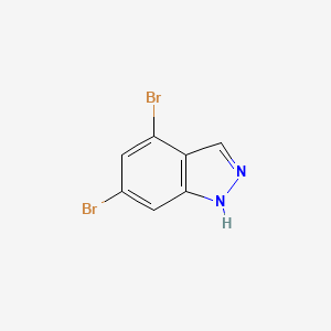 molecular formula C7H4Br2N2 B1262942 4,6-二溴-1H-吲唑 CAS No. 447430-07-1