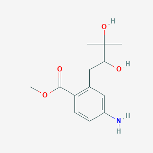 molecular formula C13H19NO4 B1262944 Methyl 4-amino-2-(2,3-dihydroxy-3-methylbutyl)benzoate 