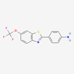 4-[6-(Trifluoromethoxy)-1,3-benzothiazol-2-yl]aniline