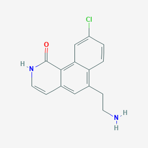 molecular formula C15H13ClN2O B12629574 6-(2-aminoethyl)-9-chlorobenzo[h]isoquinolin-1(2H)-one CAS No. 919291-08-0