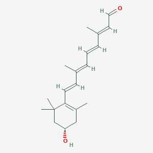 molecular formula C20H28O2 B1262965 (3S)-全反式-3-羟基视黄醛 CAS No. 145681-21-6