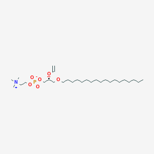 molecular formula C28H58NO6P B1262977 [(2R)-2-乙烯氧基-3-十八烷氧基丙基] 2-(三甲基氮杂鎓基) 乙基磷酸盐 